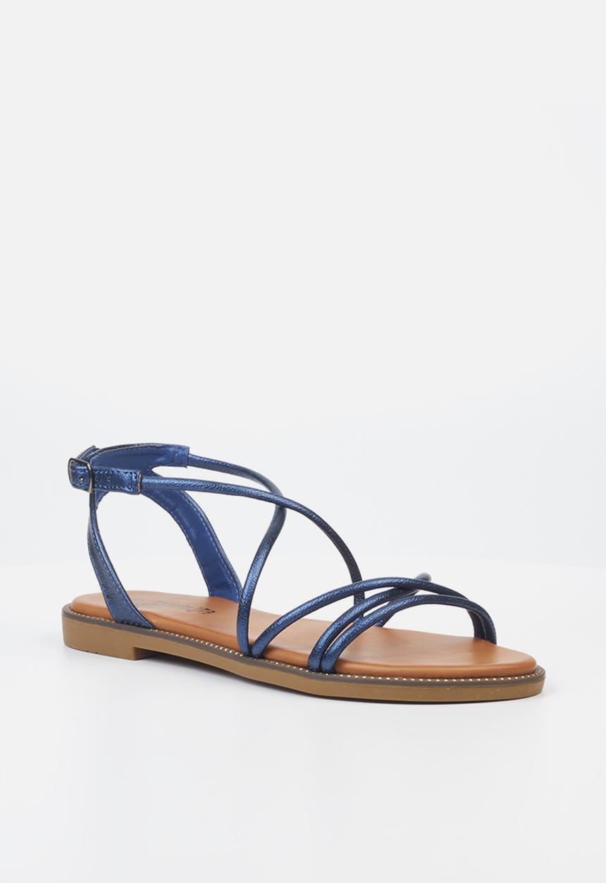 Butterfly Feet - Frost 1 ankle tie sandal - navy