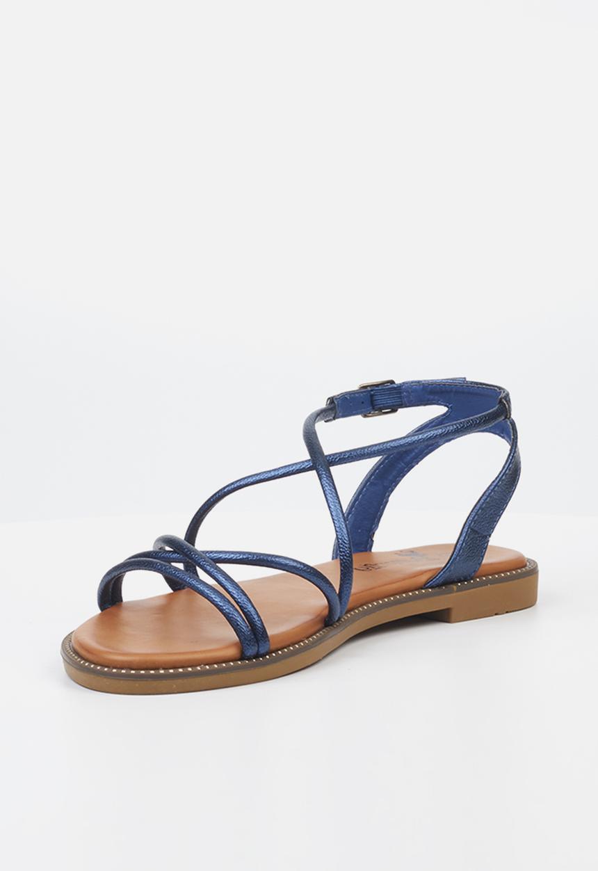 Butterfly Feet - Frost 1 ankle tie sandal - navy