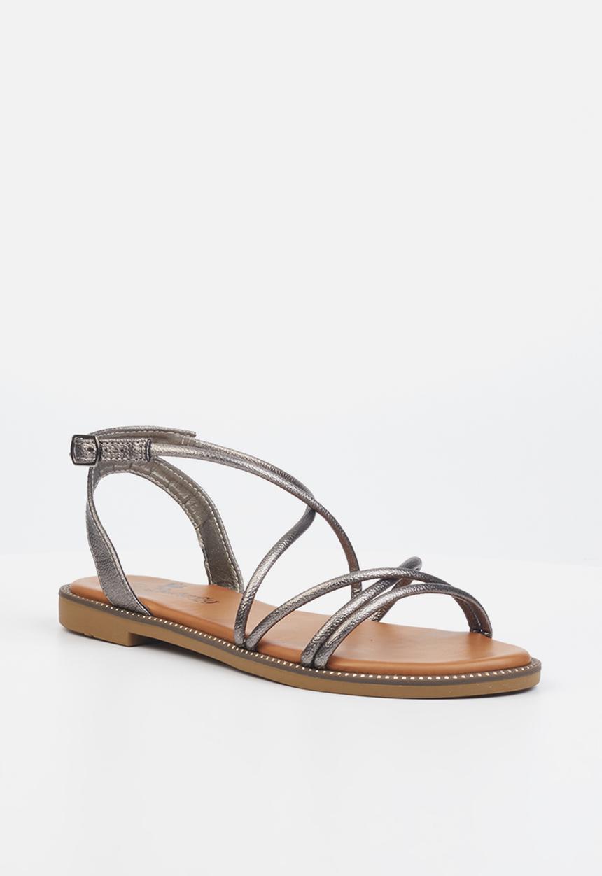 Butterfly Feet - Frost 1 ankle tie sandal - pewter