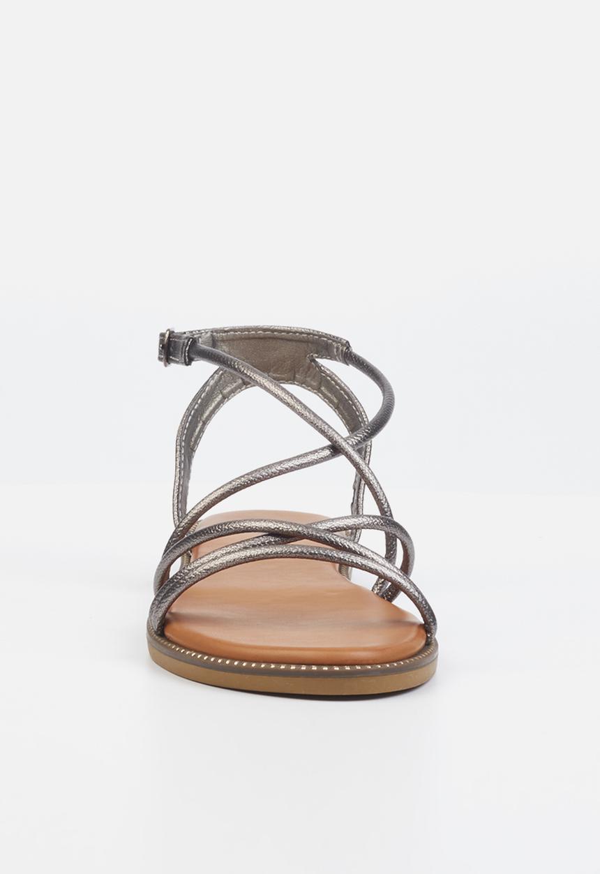 Butterfly Feet - Frost 1 ankle tie sandal - pewter