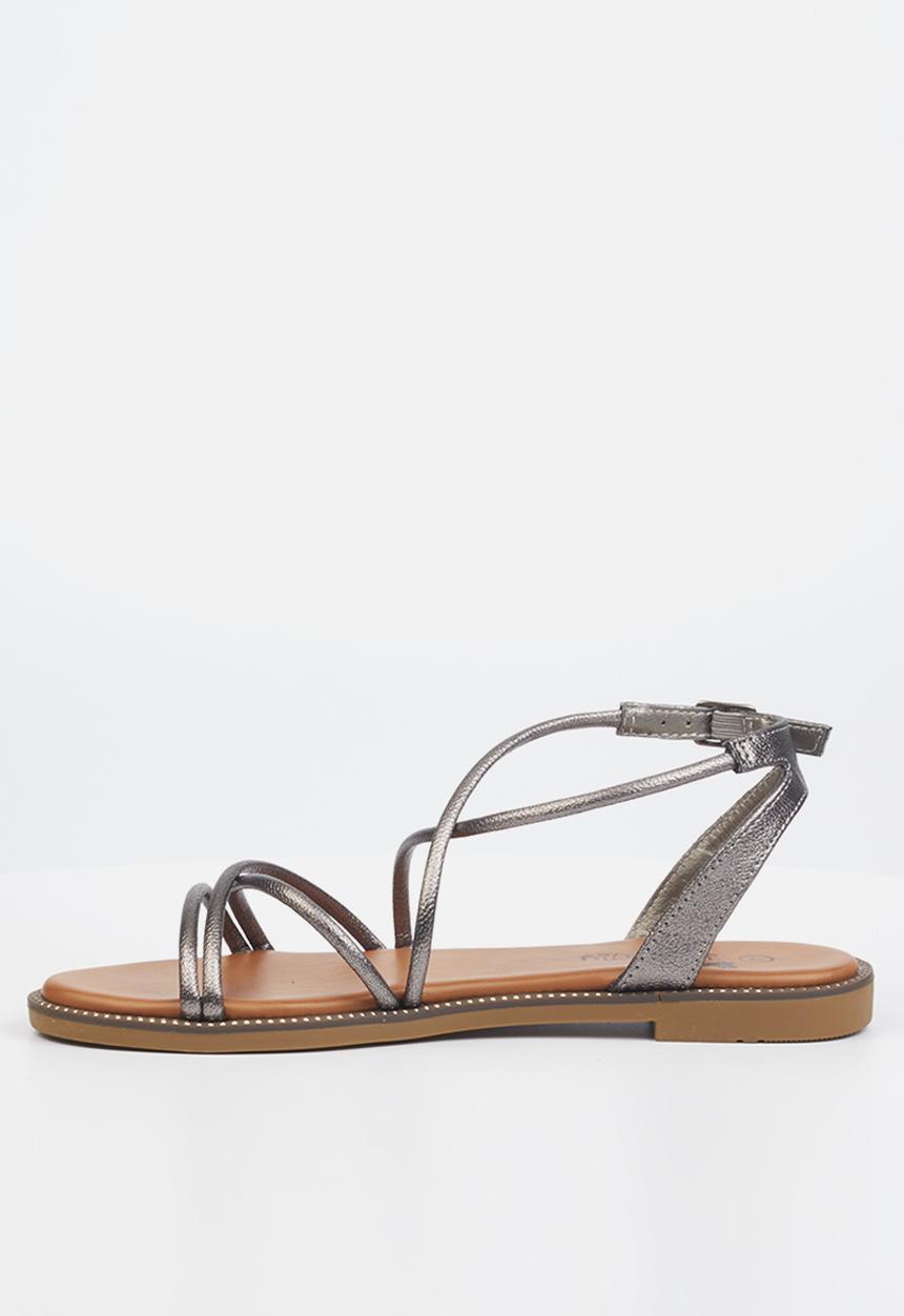 Butterfly Feet - Frost 1 ankle tie sandal - pewter