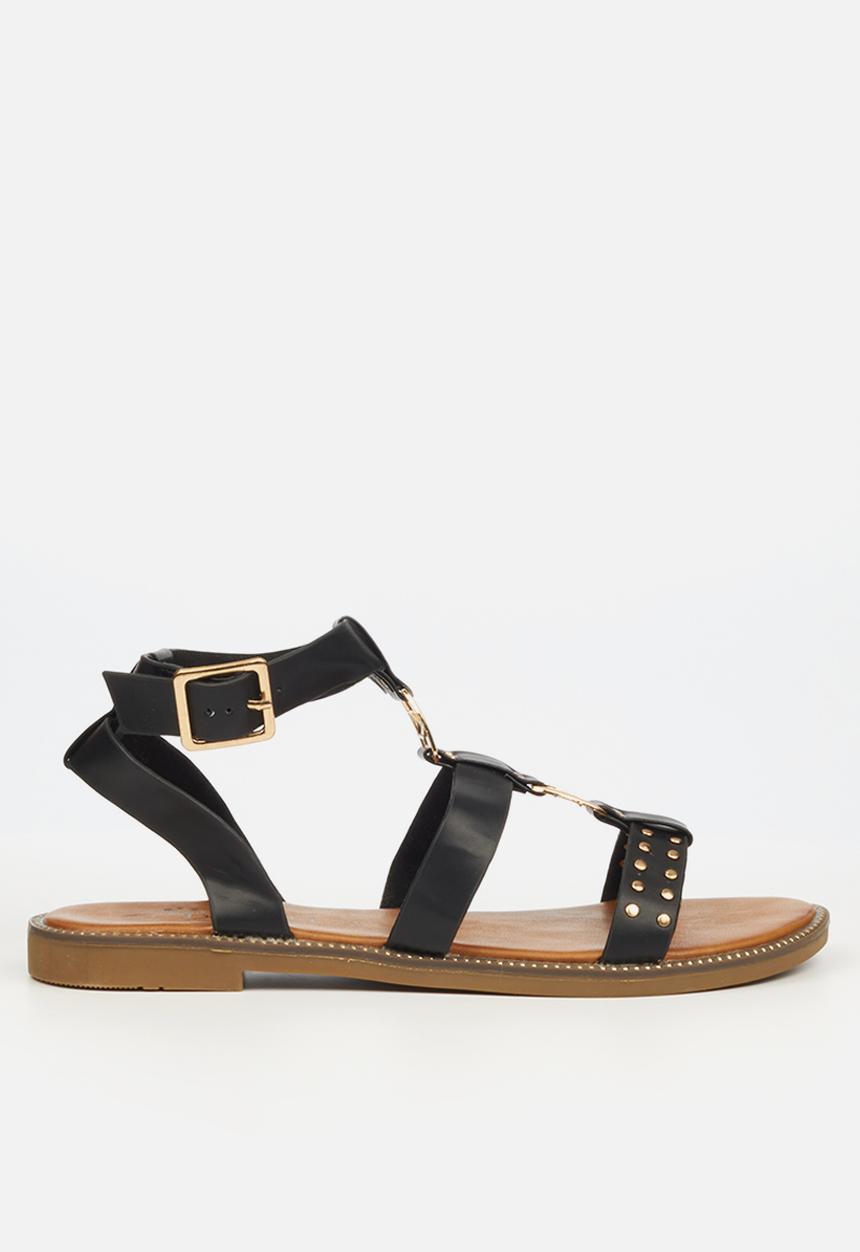 Butterfly Feet - Frost 2 ankle tie sandal - black