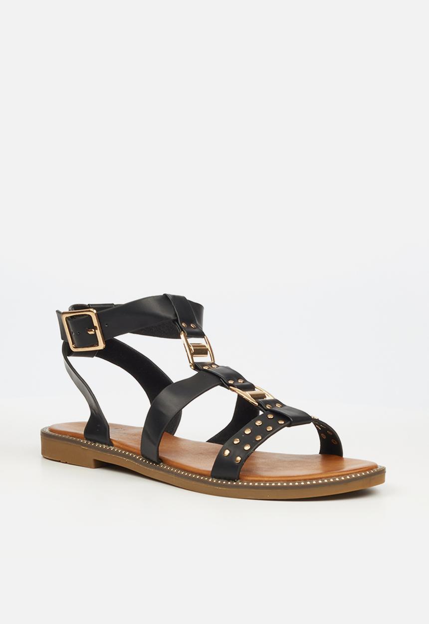 Butterfly Feet - Frost 2 ankle tie sandal - black