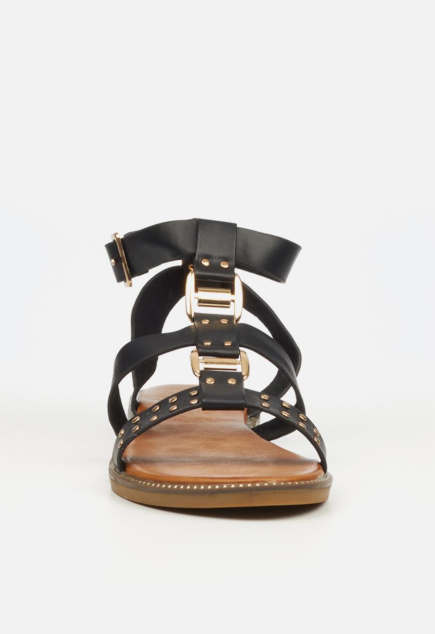 Butterfly Feet - Frost 2 ankle tie sandal - black