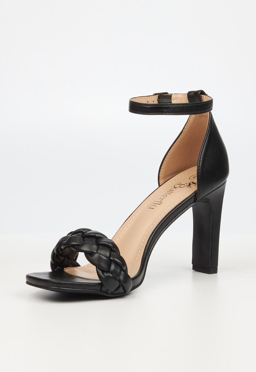 Butterfly Feet - Riana 1 ankle tie stiletto heel - black