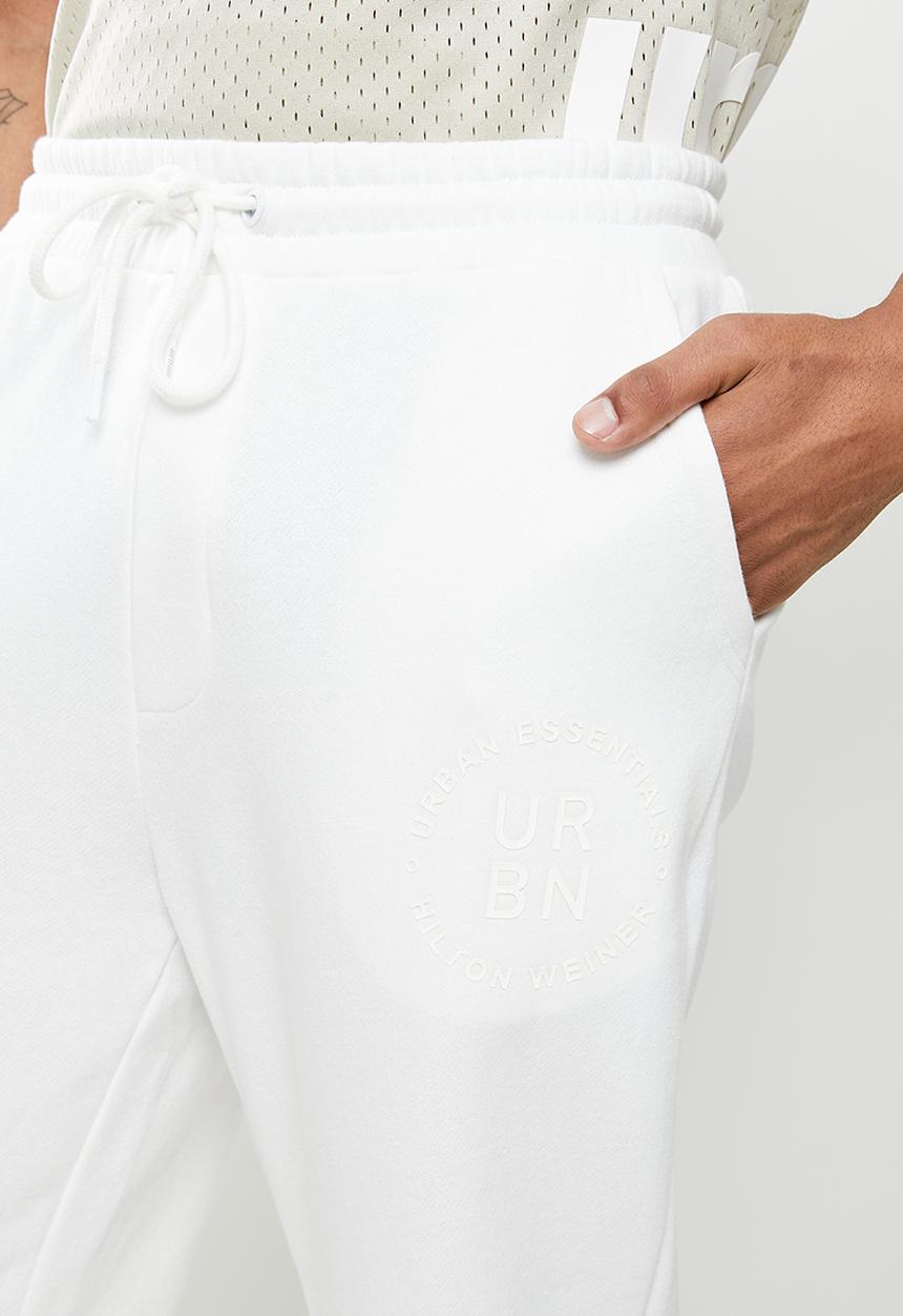 urban° - Urban brushed fleece printed jogger - winter white