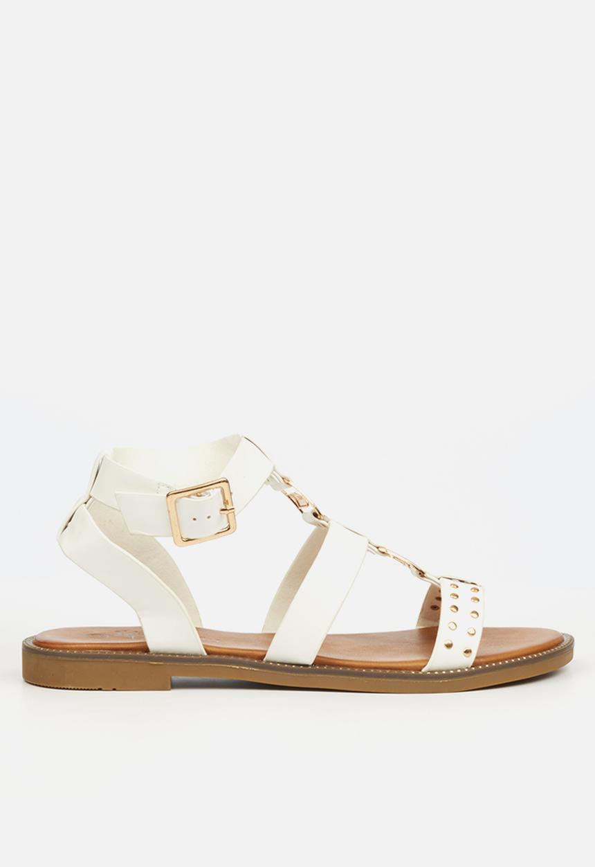 Butterfly Feet - Frost 2 ankle tie sandal - white