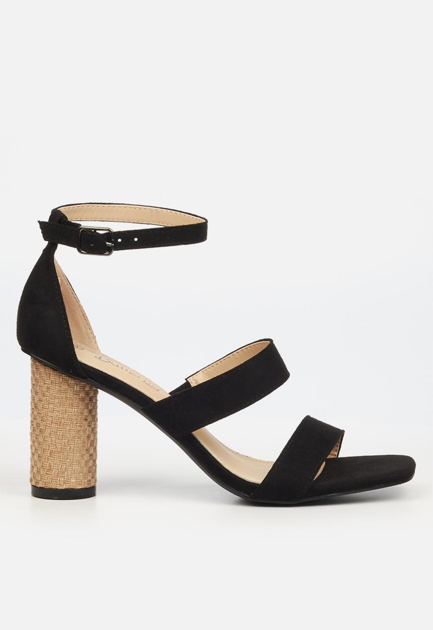 Butterfly Feet - Grace 1 ankle tie block heel - black