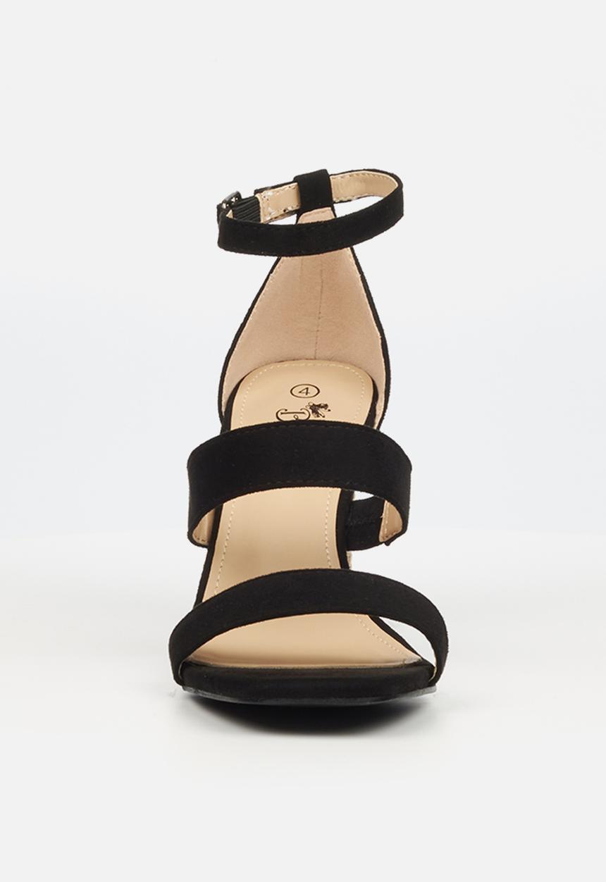 Butterfly Feet - Grace 1 ankle tie block heel - black