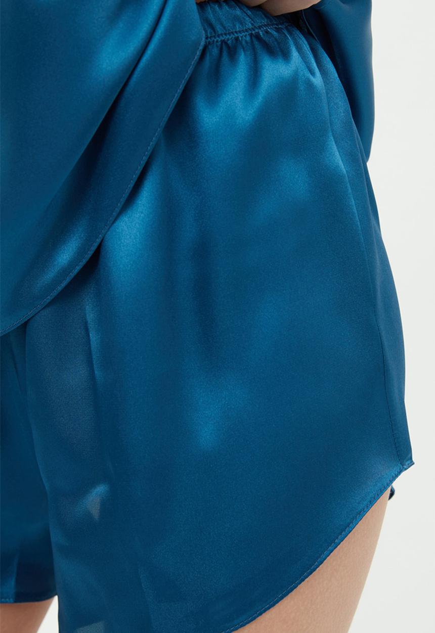 Trendyol - Satin pajamas set - petrol