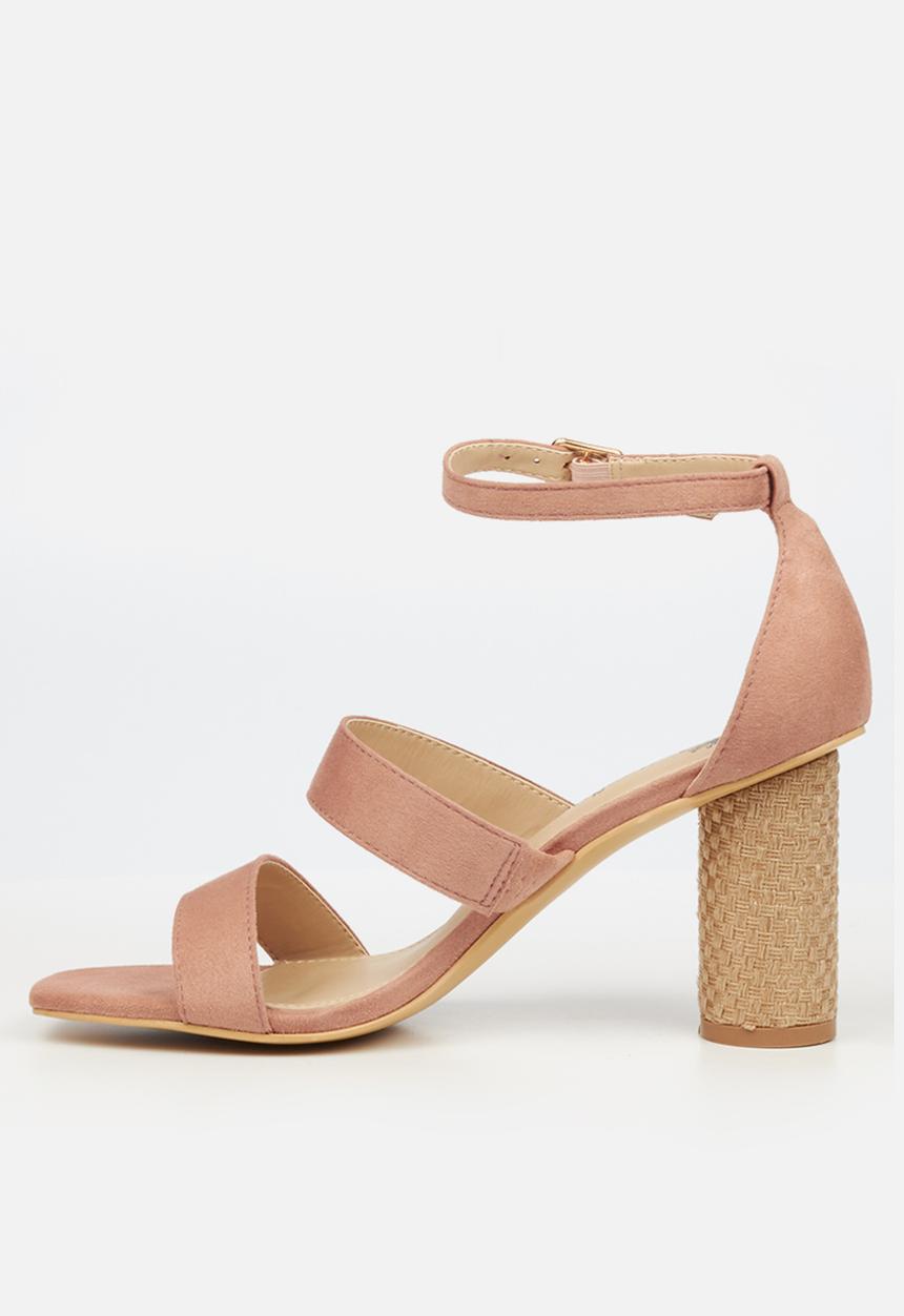 Butterfly Feet - Grace 1 ankle tie block heel - pink