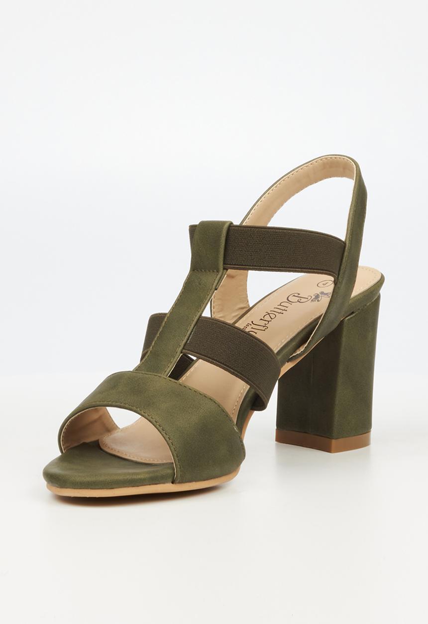 Butterfly Feet - Valery 1 block heel - olive