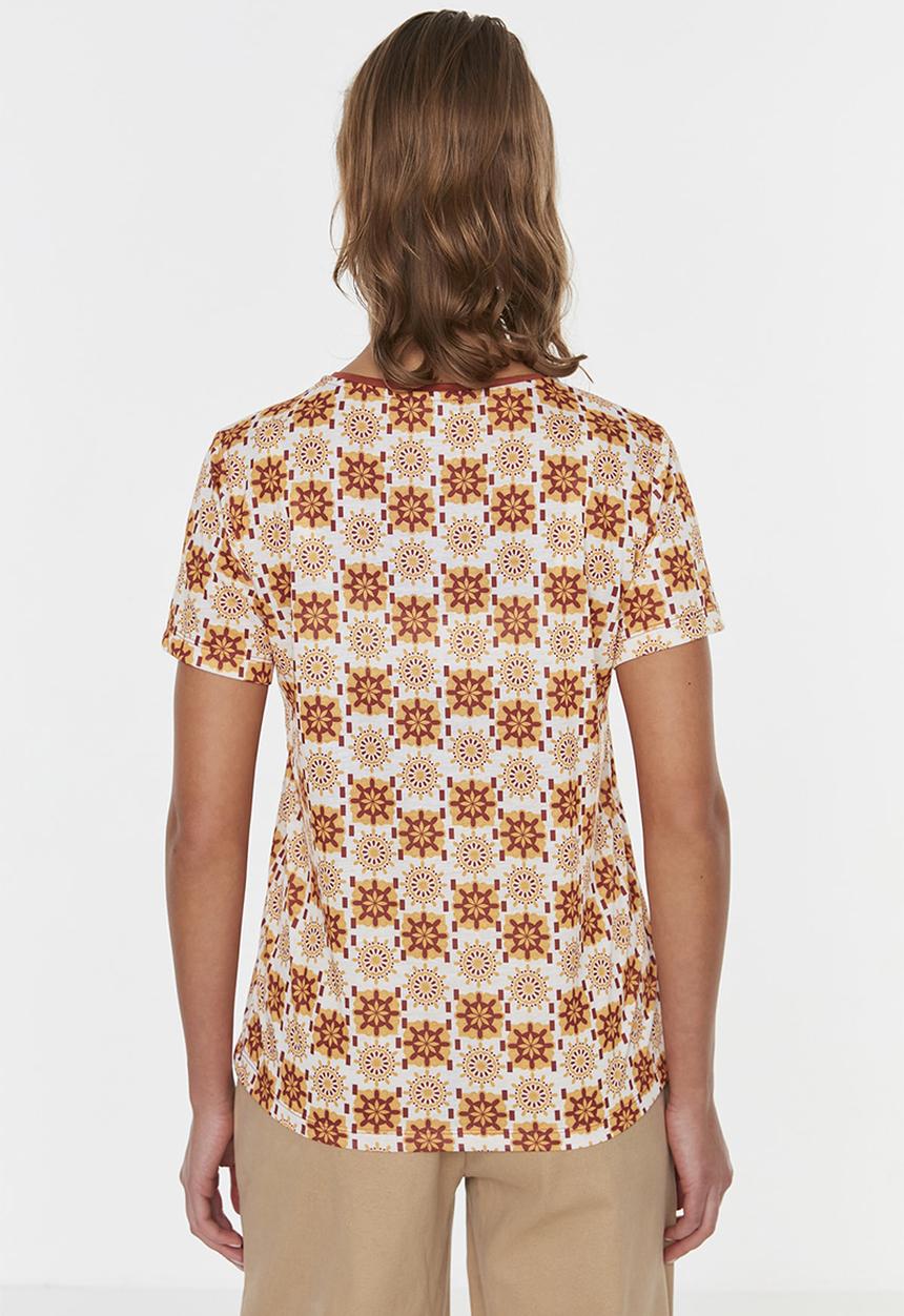 Trendyol - Printed basic knit t-shirt - multi