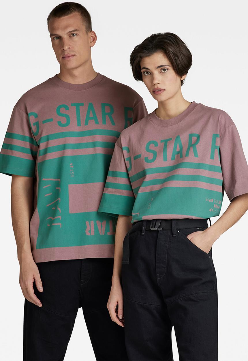 G-STAR - Unisex scarf graphic boxy r t - grape shake