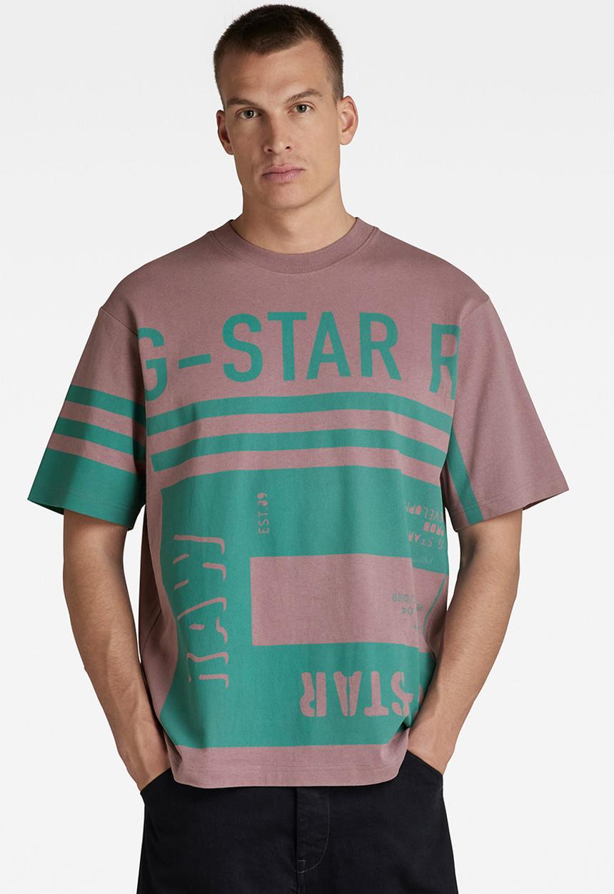 G-STAR - Unisex scarf graphic boxy r t - grape shake