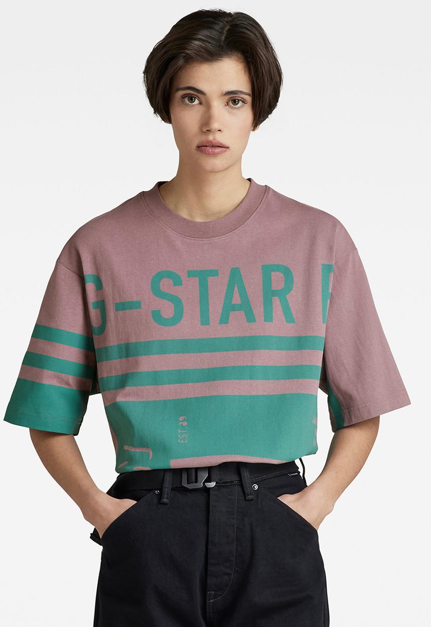 G-STAR - Unisex scarf graphic boxy r t - grape shake