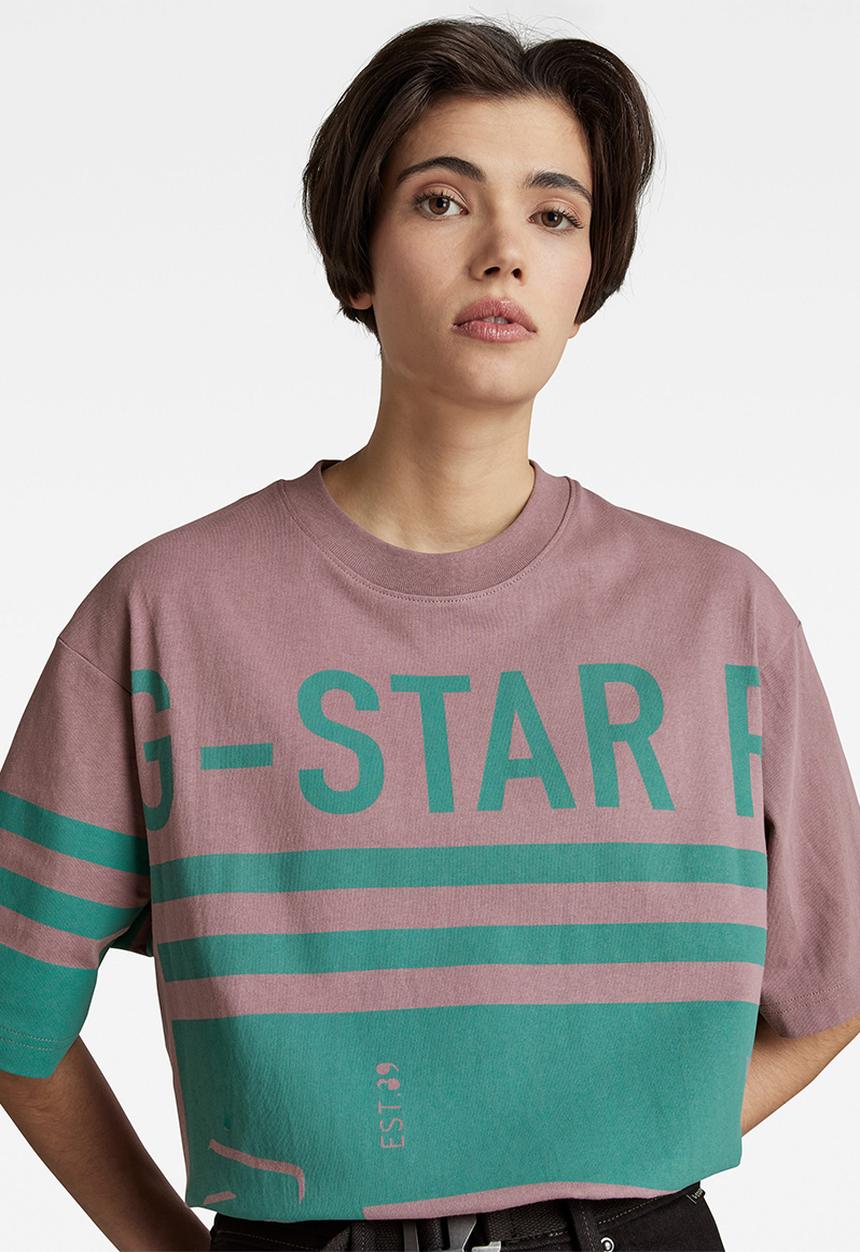 G-STAR - Unisex scarf graphic boxy r t - grape shake