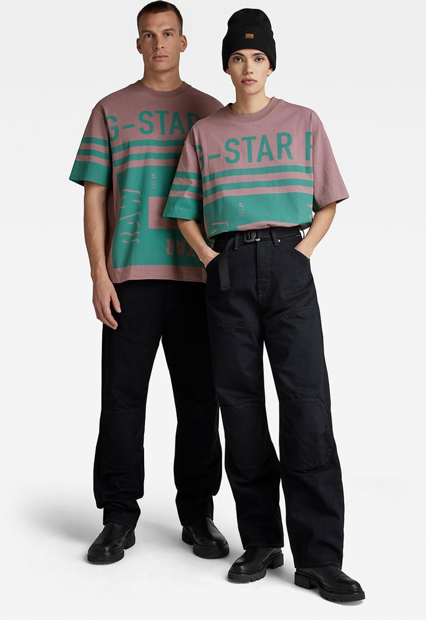 G-STAR - Unisex scarf graphic boxy r t - grape shake