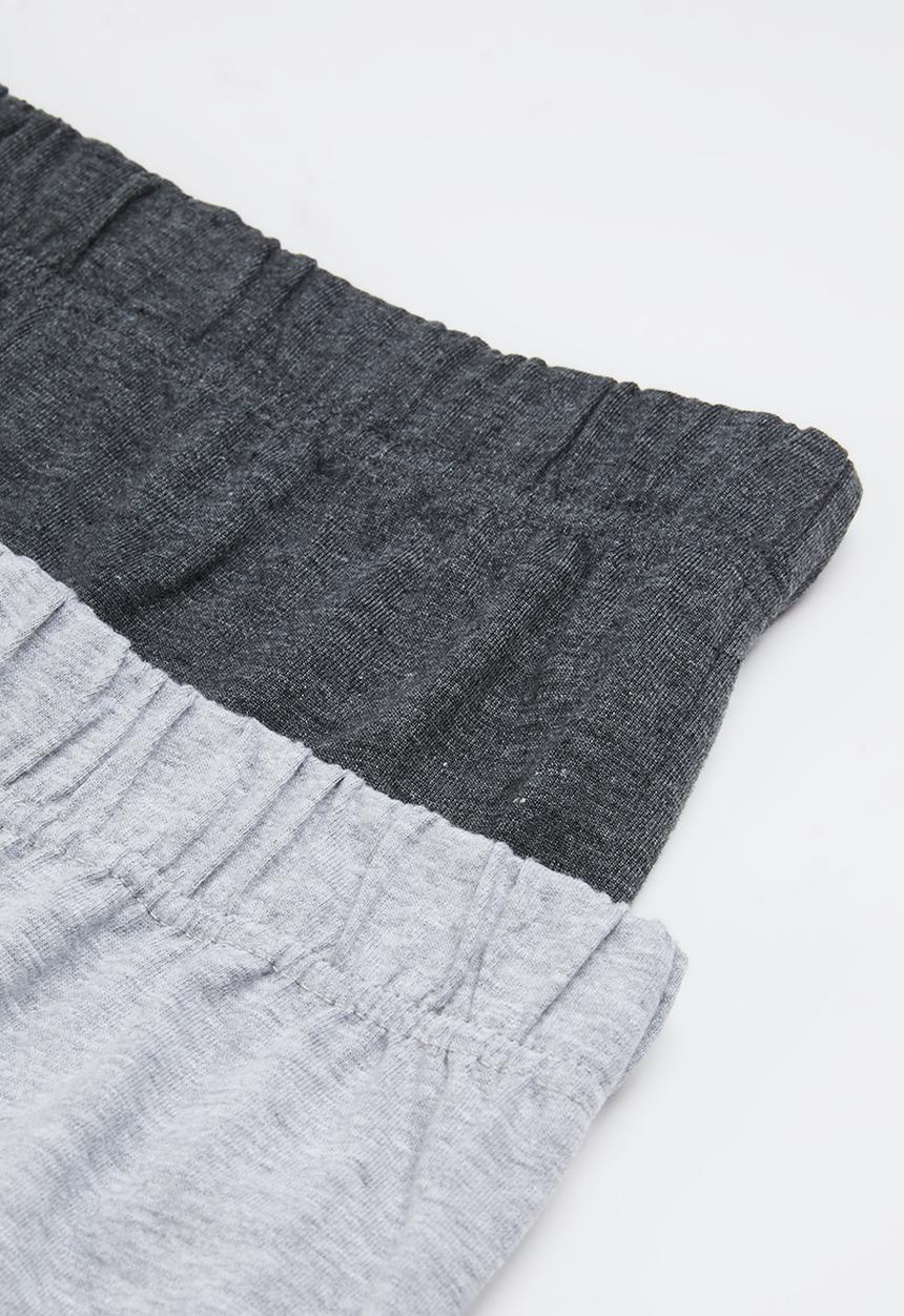 Superbalist - 2 Pack cotton short - charcoal & grey