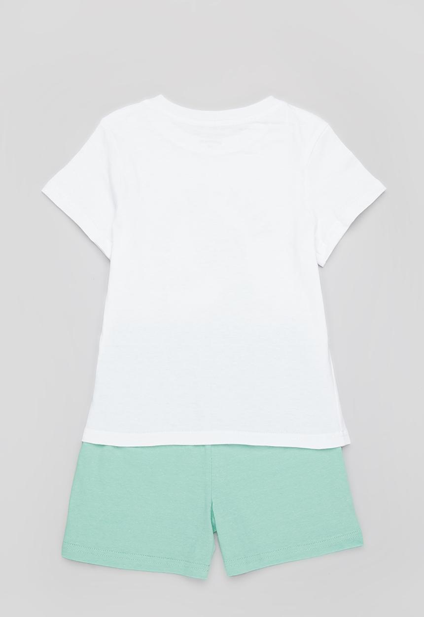 Superbalist - Boys summer pj set - white & green