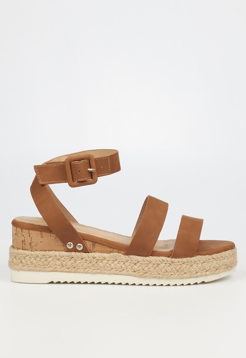 Miss Black - Steffi2 espadrille wedge heel - tan