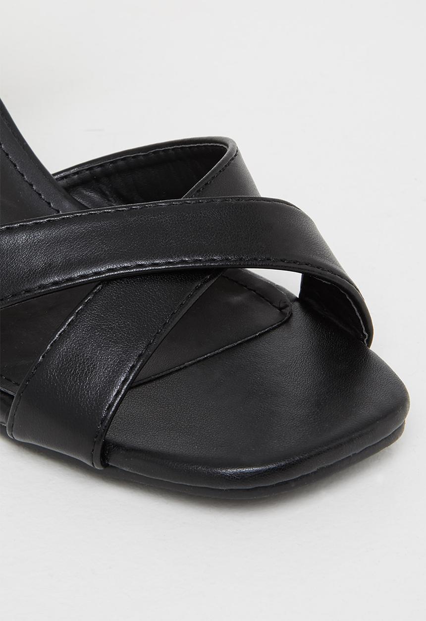 edit - Kerry open block heel - black