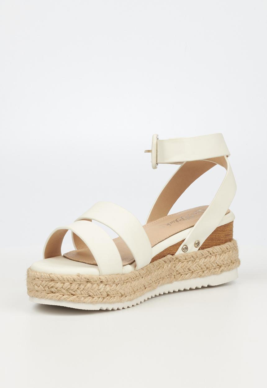 Miss Black - Steffi2 espadrille wedge heel - white