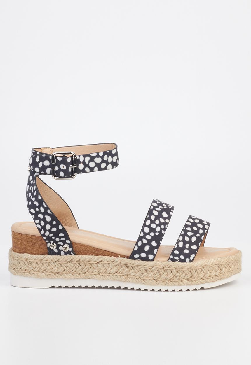 Miss Black - Steffi3 espadrille wedge heel - black