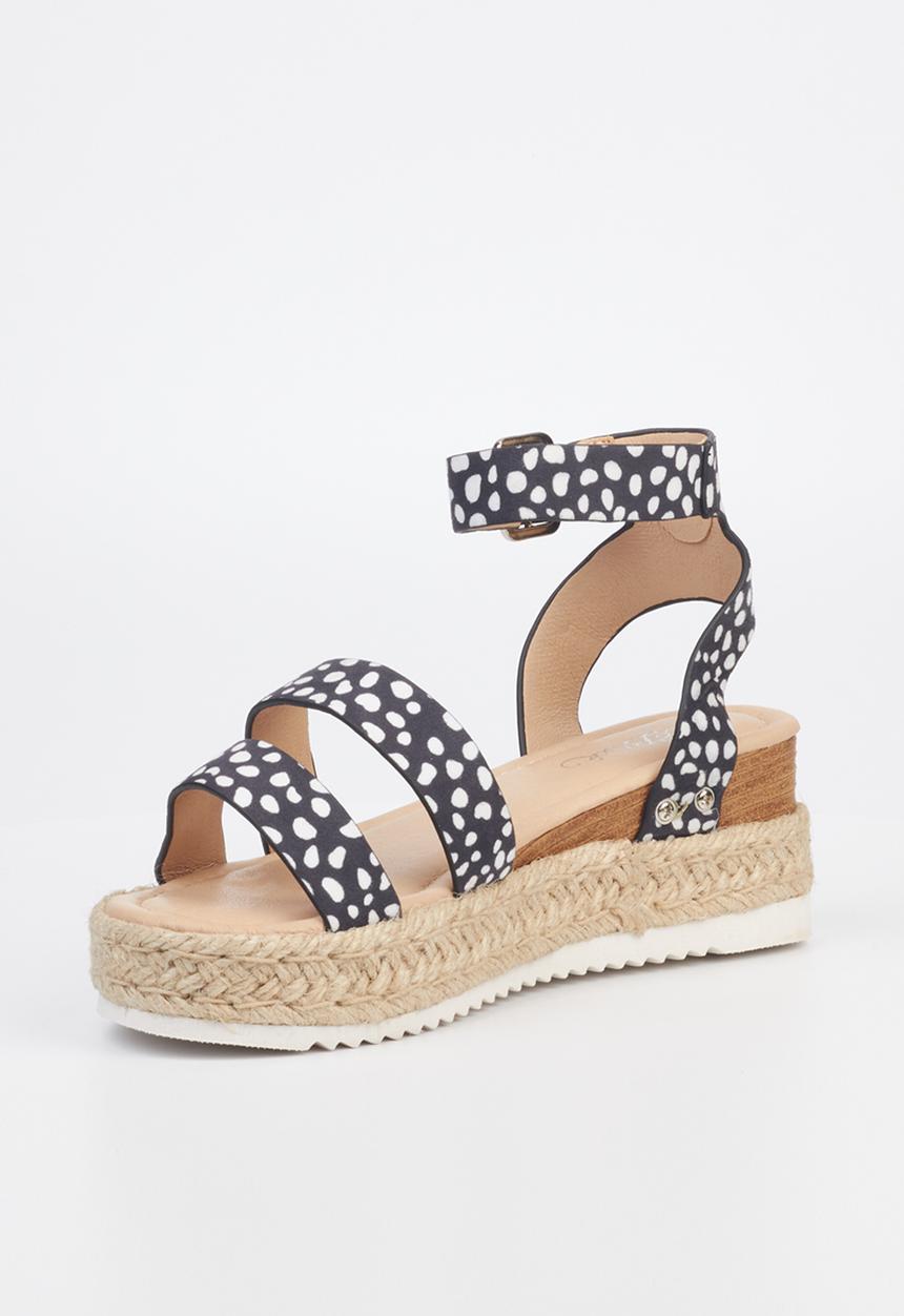Miss Black - Steffi3 espadrille wedge heel - black