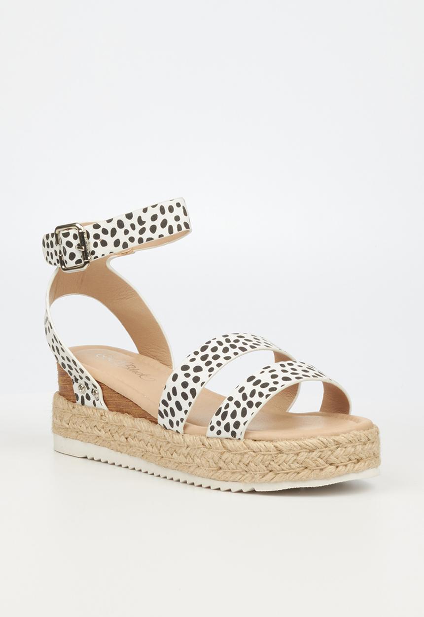 Miss Black - Steffi3 espadrille wedge heel - white