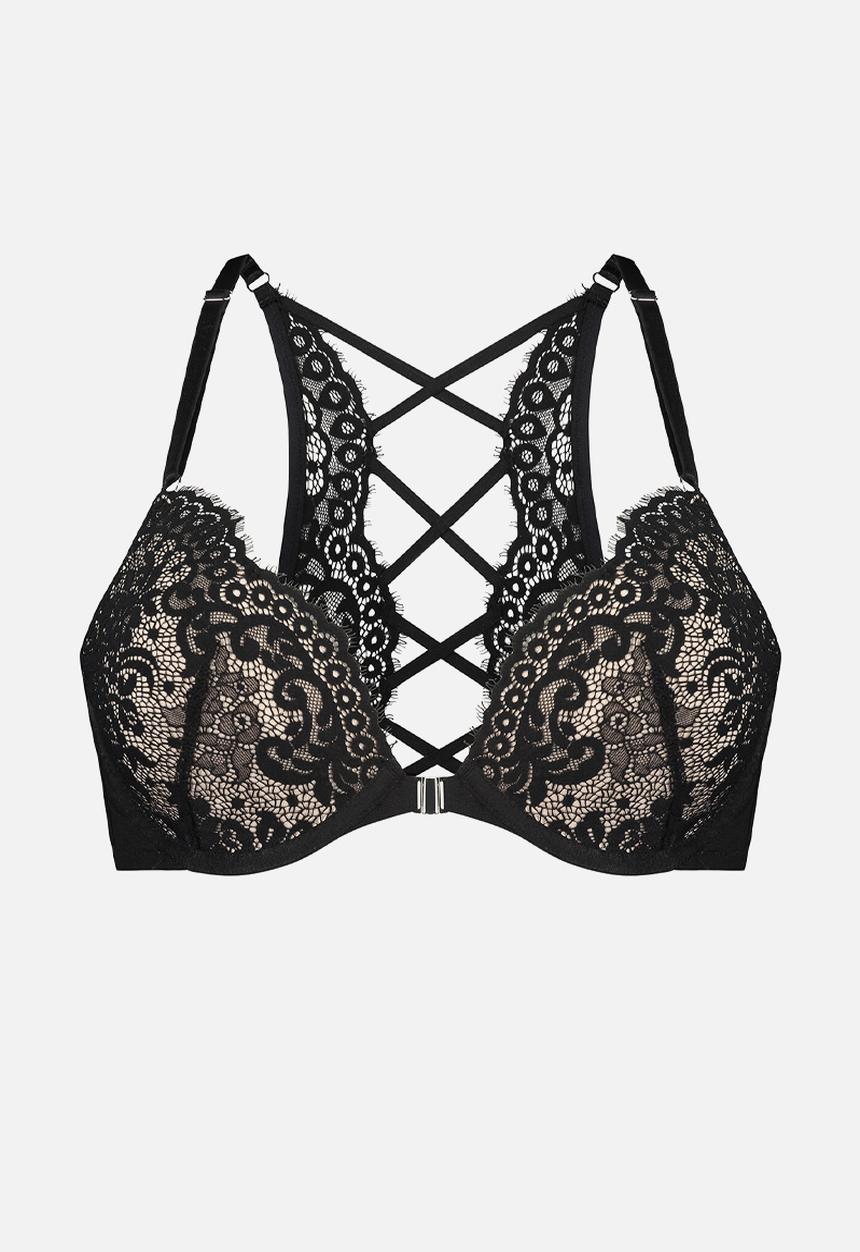 Hunkemoller - Cardi push up plunge - caviar