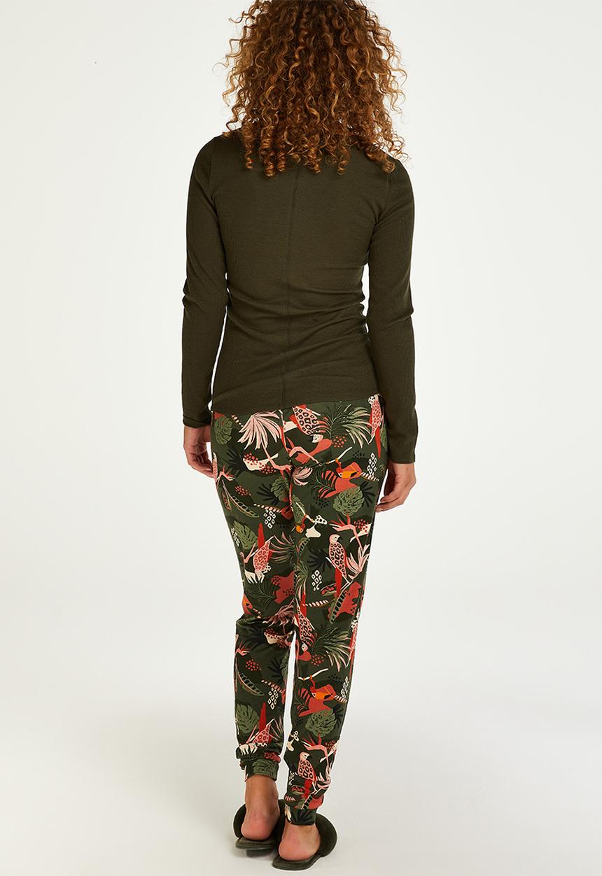 Hunkemoller - Top  long sleeve waffle placket - deep depth