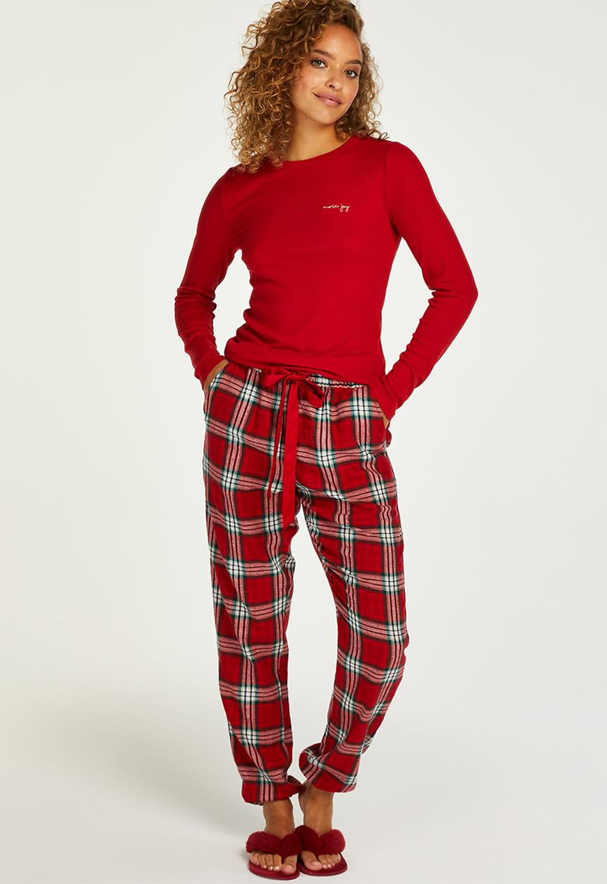 Hunkemoller - Top long sleeve waffle - samba