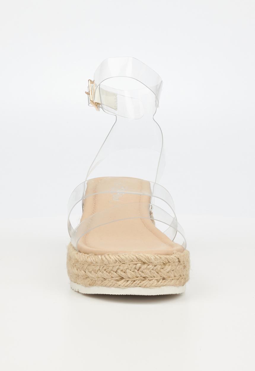 Miss Black - Steffi4 espadrille wedge heel - clear 