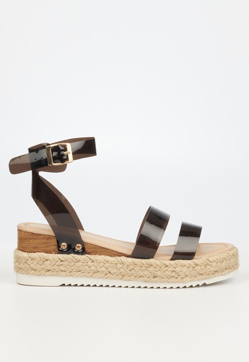 Miss Black - Steffi4 espadrille wedge heel - black
