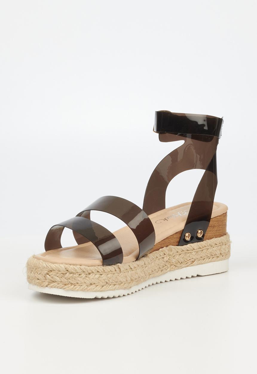 Miss Black - Steffi4 espadrille wedge heel - black