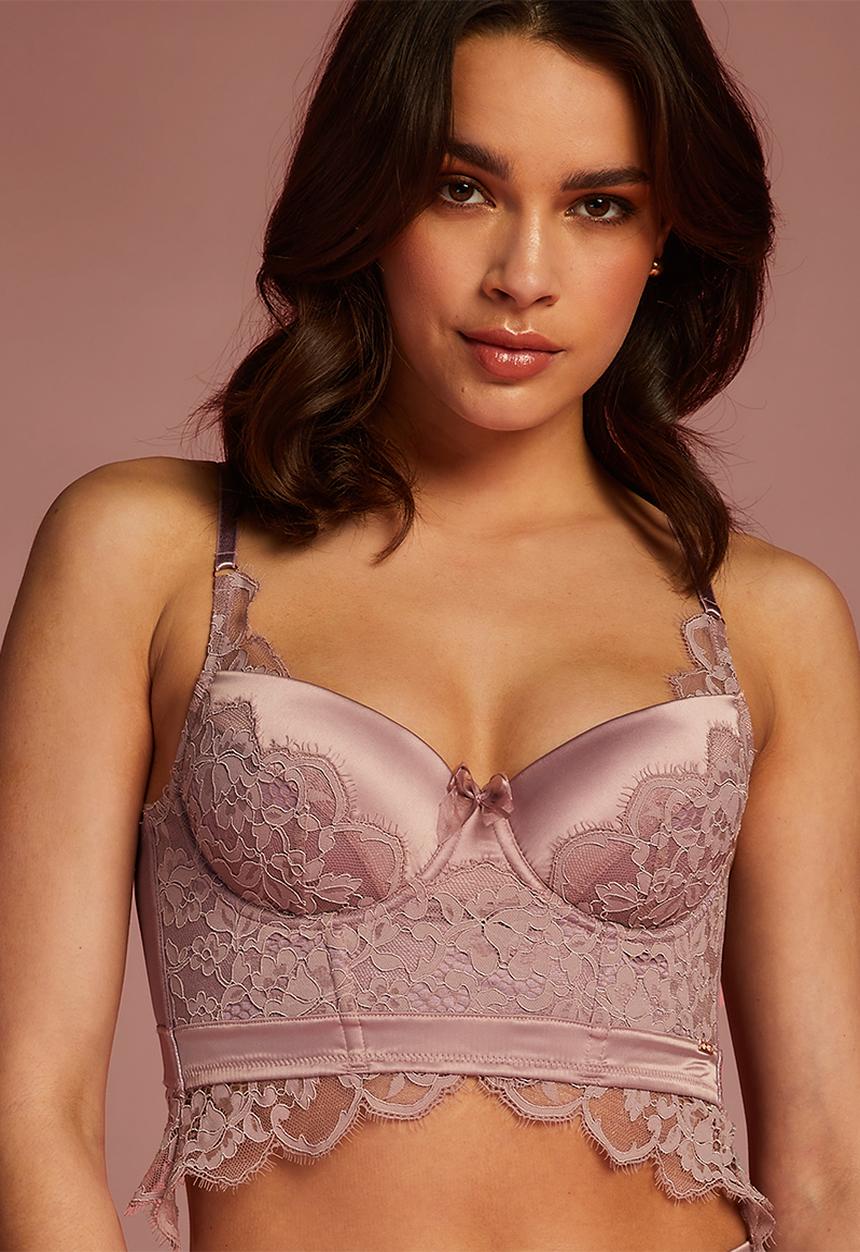 Hunkemoller - Heather padded demi ll - elderberry