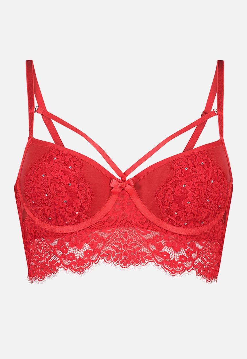 Hunkemoller - Padded demi - tango red