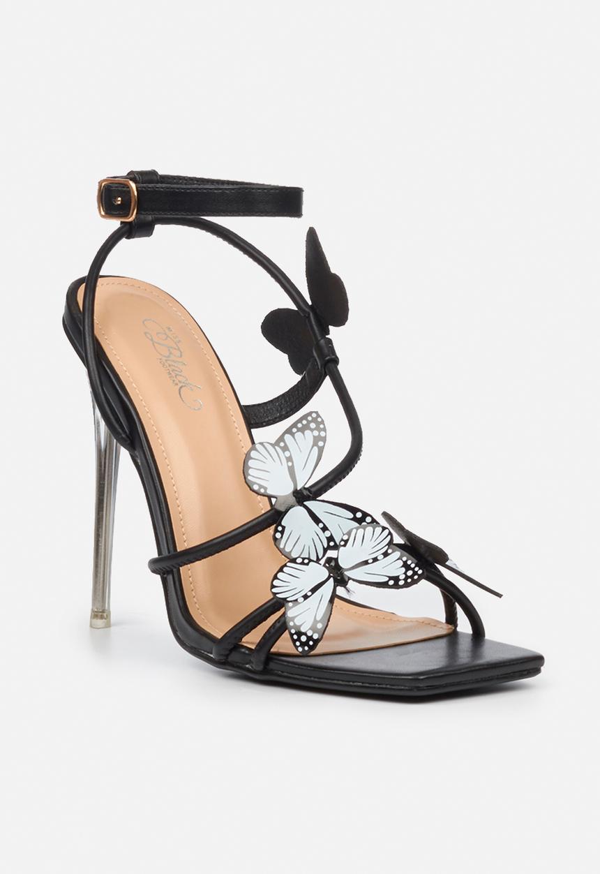 Miss Black - Monarch1 barely there stiletto heel - black