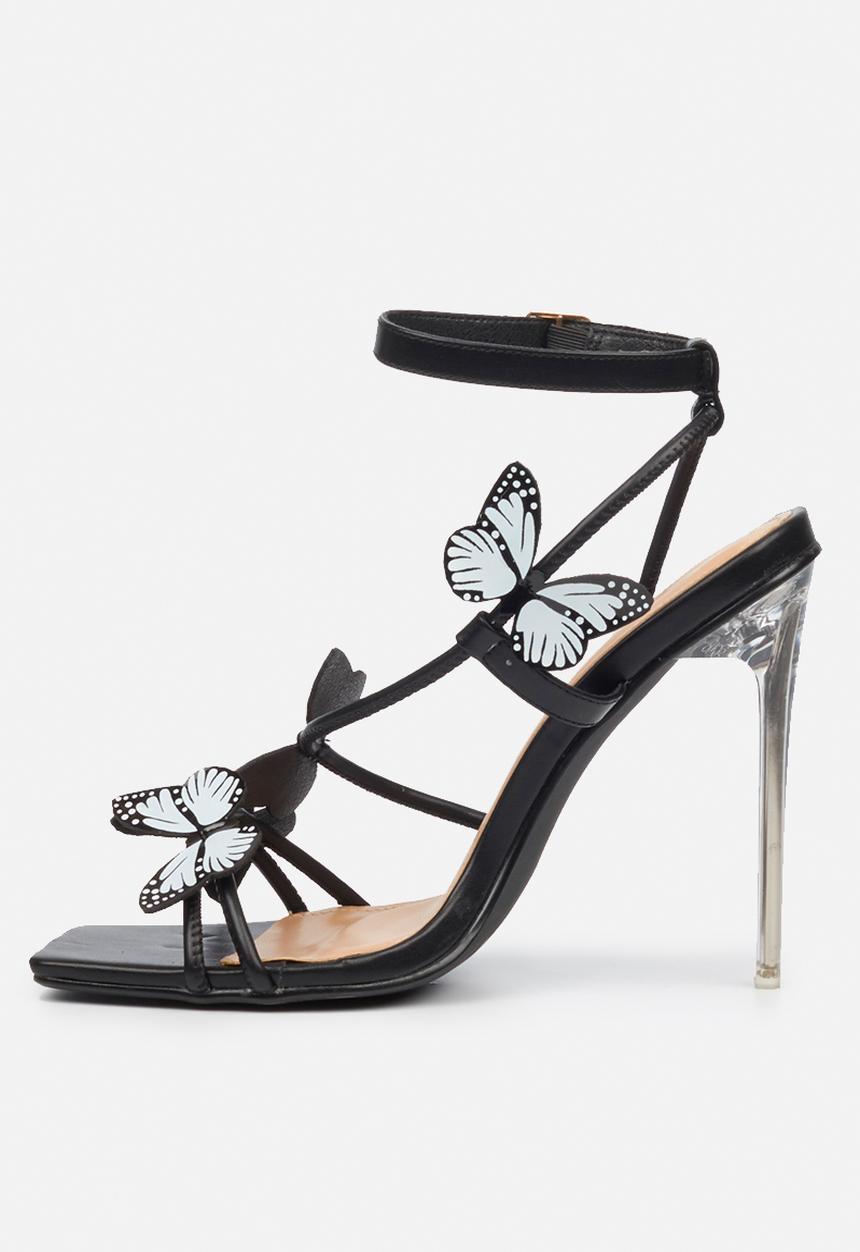 Miss Black - Monarch1 barely there stiletto heel - black