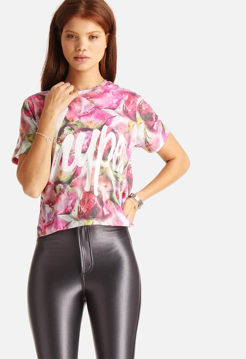 Hype - Frozen Flower Crop T-Shirt