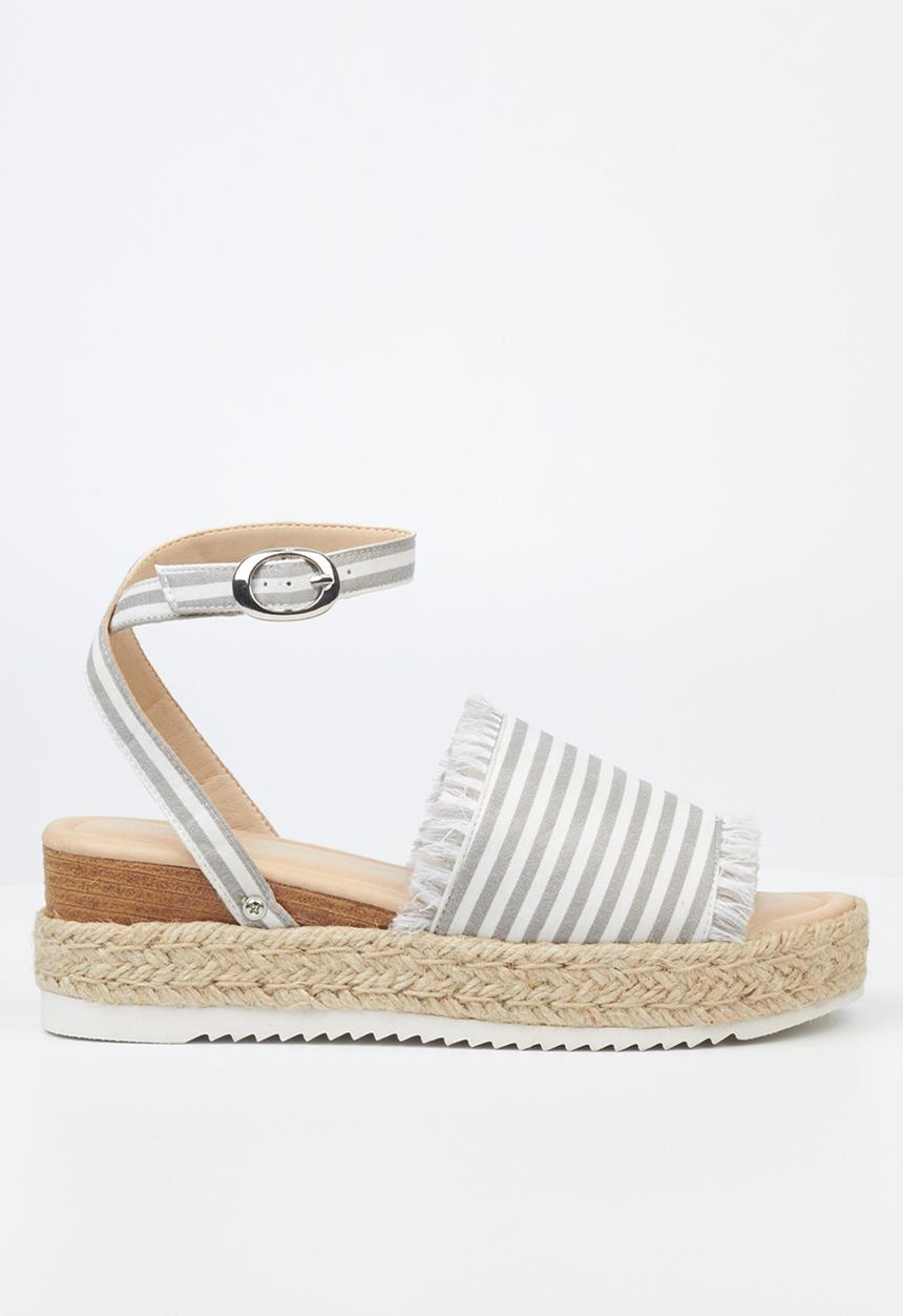 Miss Black - Steffi5 espadrille wedge heel - grey