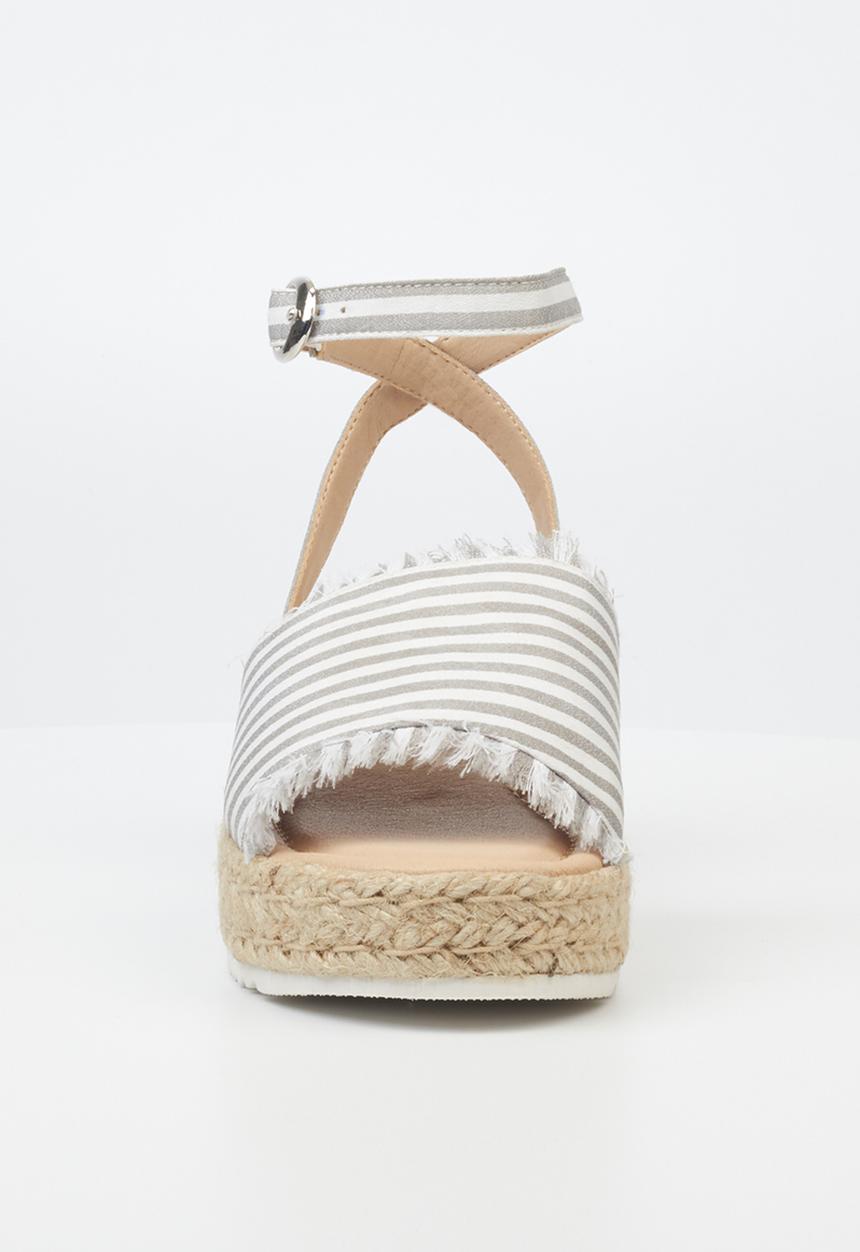 Miss Black - Steffi5 espadrille wedge heel - grey