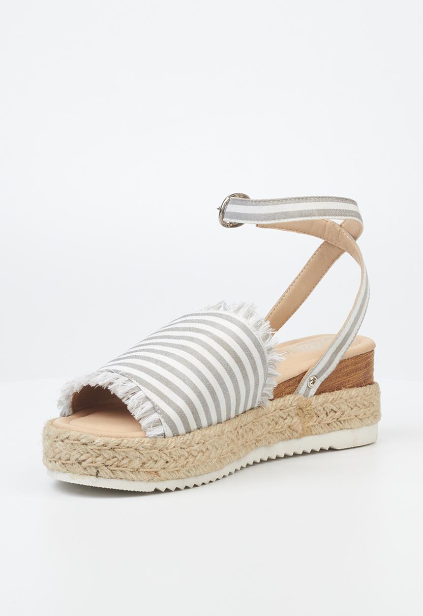 Miss Black - Steffi5 espadrille wedge heel - grey