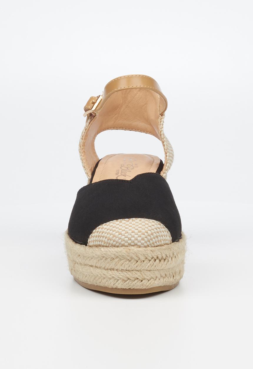 Miss Black - Violetta1 espadrille wedge heel - black