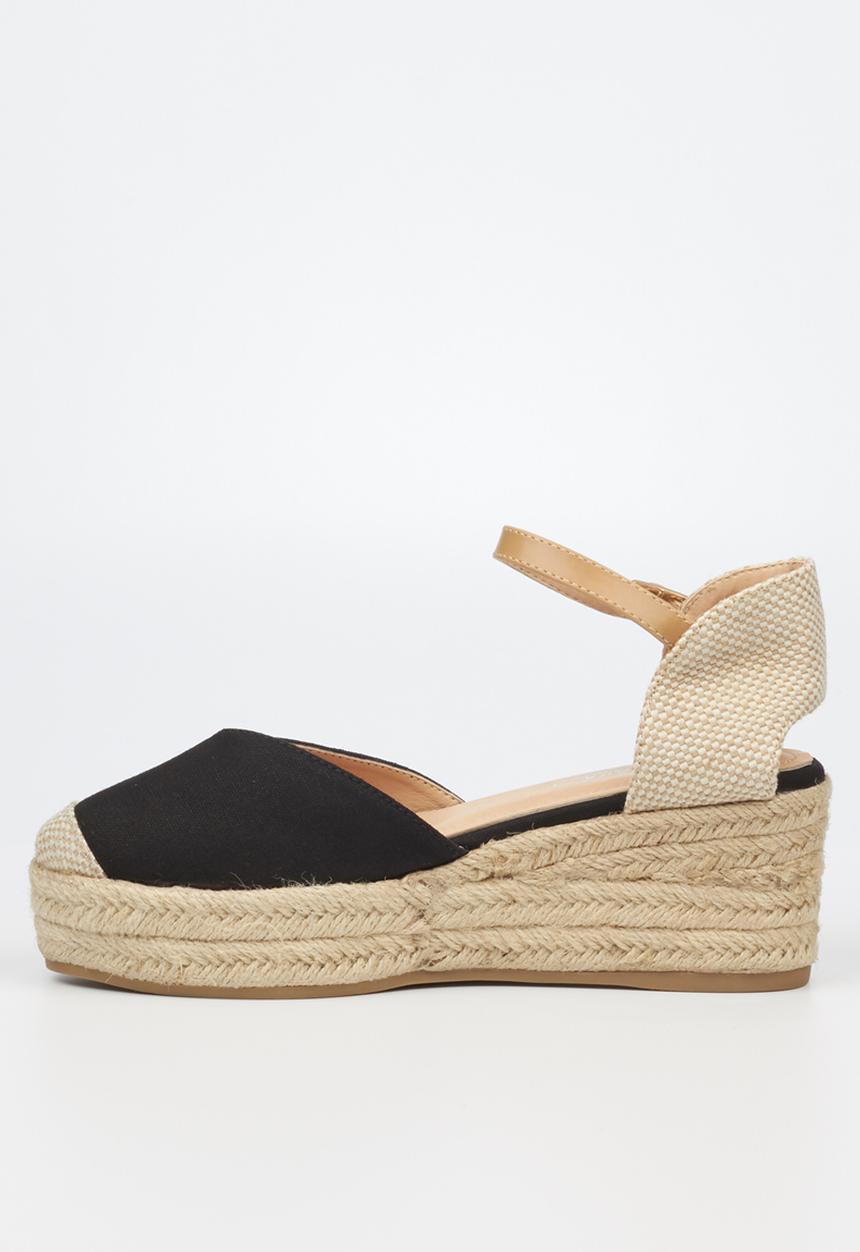 Miss Black - Violetta1 espadrille wedge heel - black
