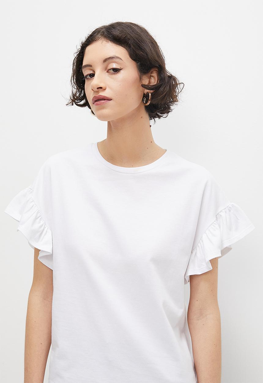 Superbalist - Ruffle tee - white