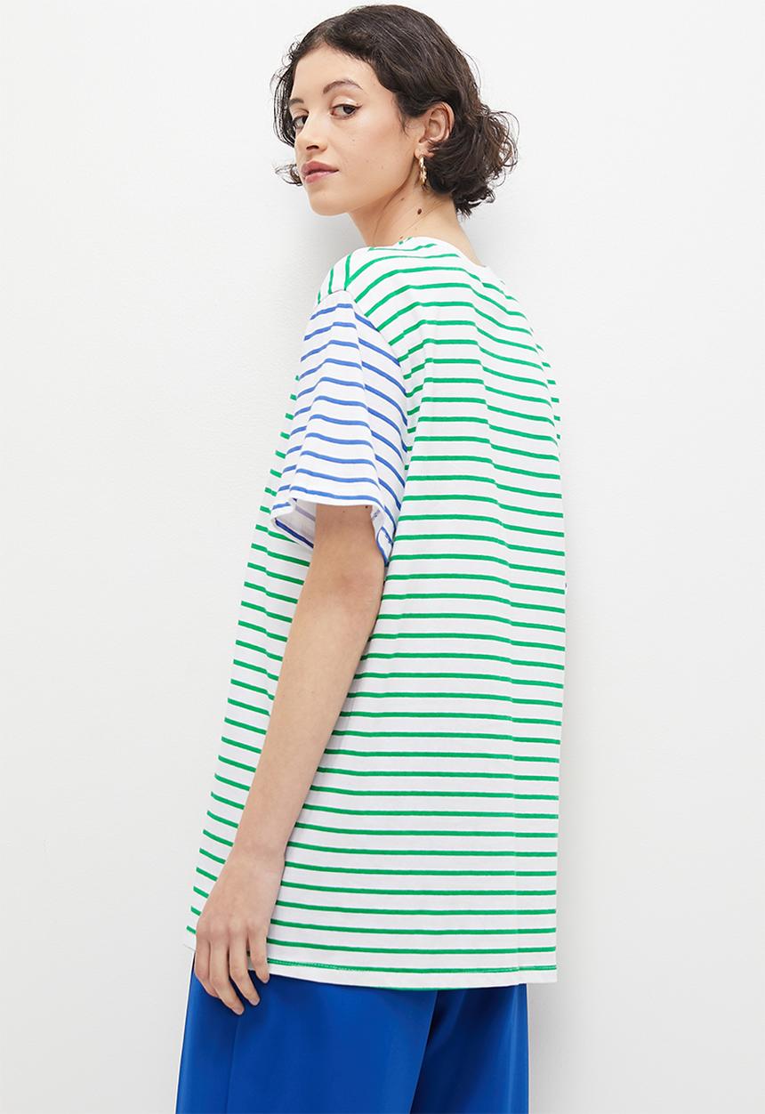 Superbalist - Bold stripe tee - stripe blue green