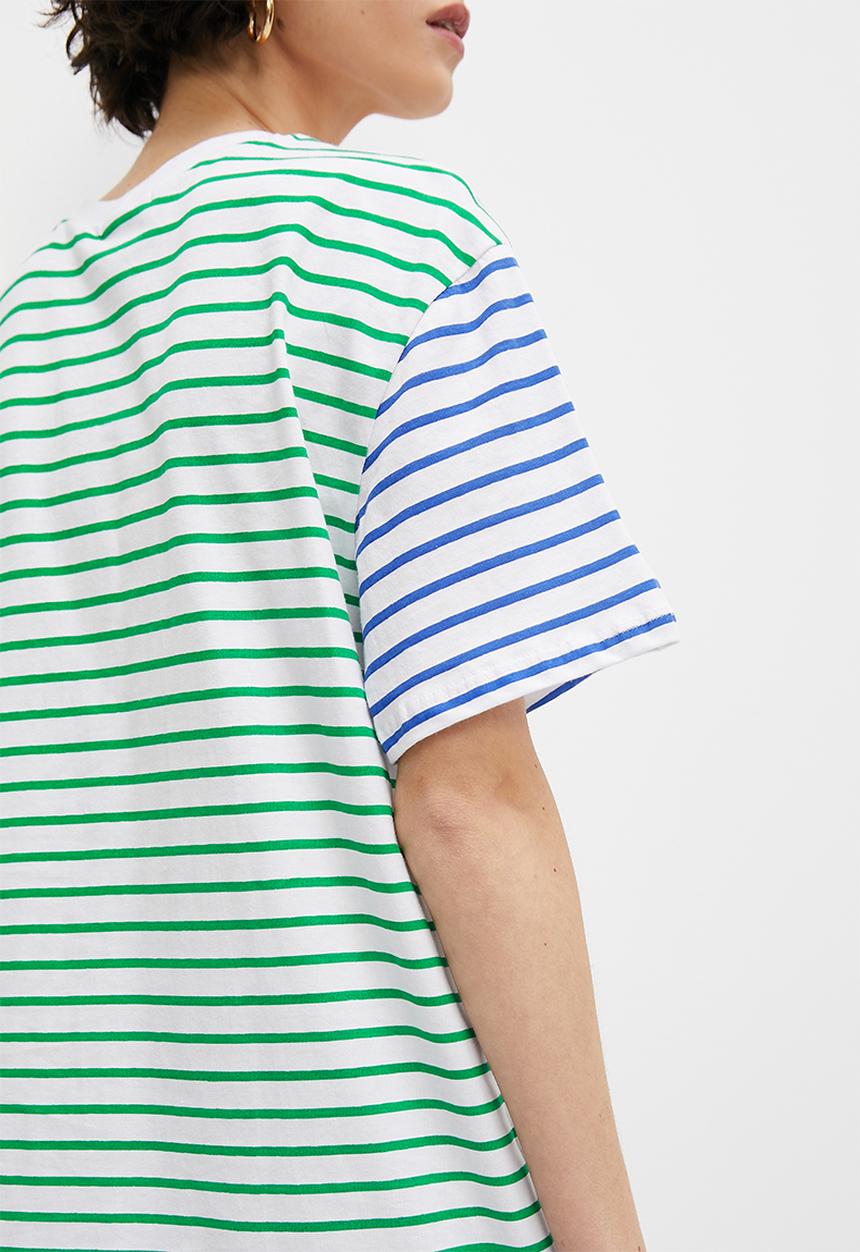 Superbalist - Bold stripe tee - stripe blue green