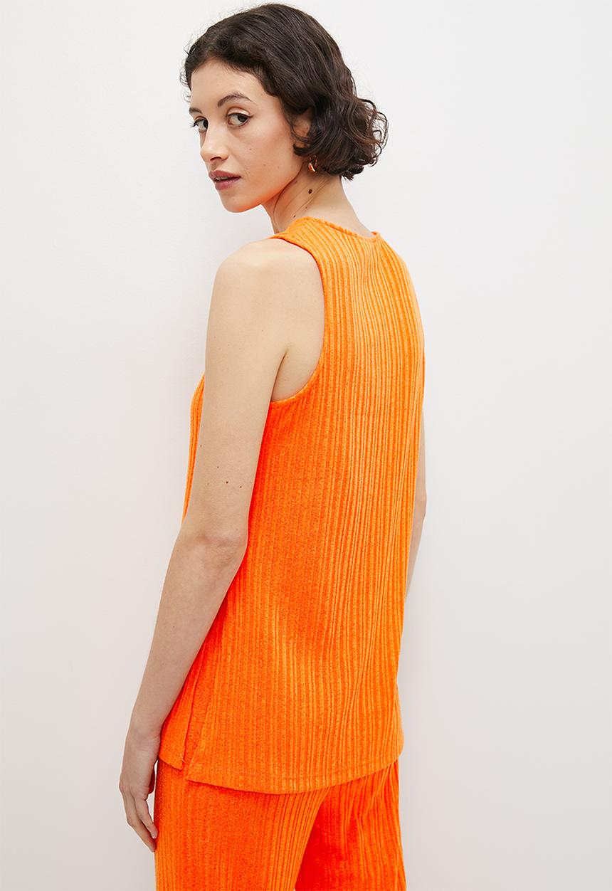 Superbalist - Rib knit tunic top co-ord - orange